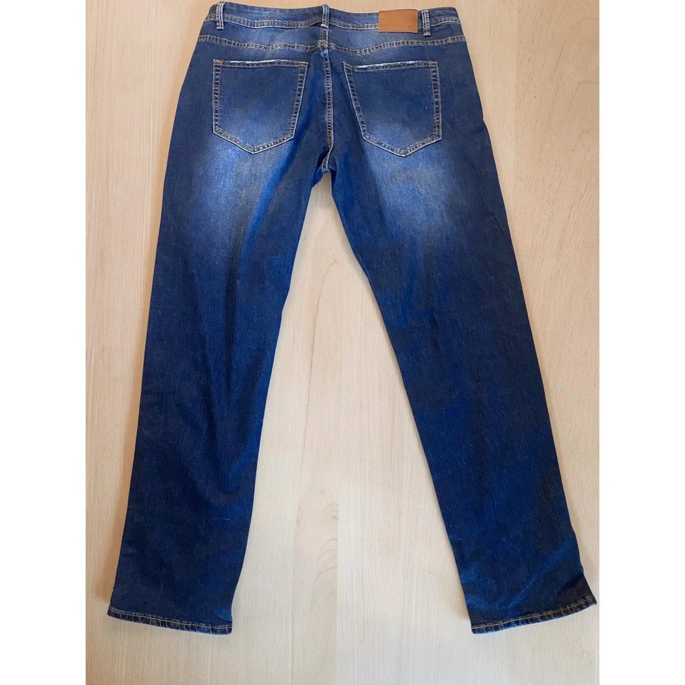 Carbon 2 Cobalt Straight Leg Dark Wash Blue Jeans Men's 38X33